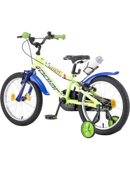 Bicicleta Copii Polar 2024 Football - 18 Inch, Verde-Albastru
