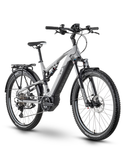 Bicicleta Electrica Oras Raymon CrossRay FS E 5.0 - 27.5 Inch, L, Gri - Deore
