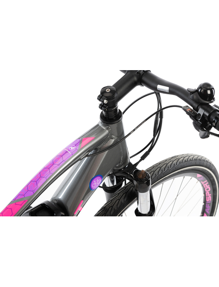 Bicicleta Electrica Afisport C17 - 28 Inch, S-M, Gri-Mov