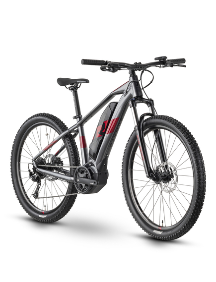 Bicicleta Electrica Raymon HardRay E 3.0 - 27.5 Inch, L, Gri-Rosu