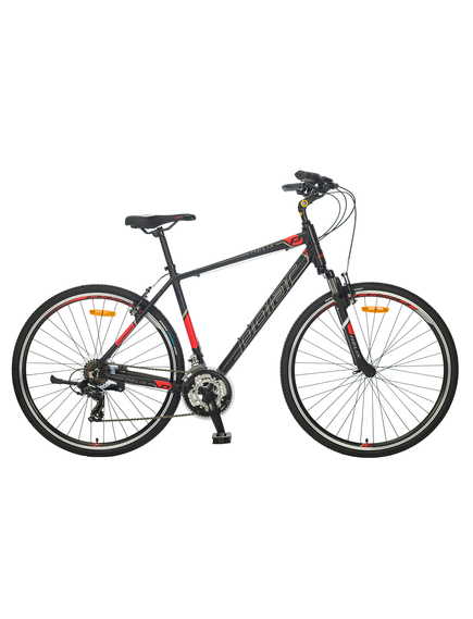 Bicicleta Trekking Polar Helix - 28 Inch, L, Negru-Rosu