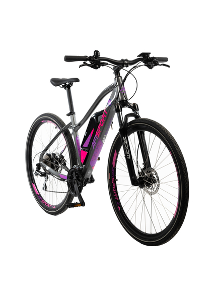 Bicicleta Electrica Afisport C17 - 28 Inch, M-L, Gri-Mov Bicicleta Electrica Afisport C17 - 28 Inch, M-L, Gri-Mov