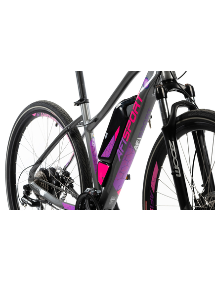 Bicicleta Electrica Afisport C17 - 28 Inch, M-L, Gri-Mov Bicicleta Electrica Afisport C17 - 28 Inch, M-L, Gri-Mov