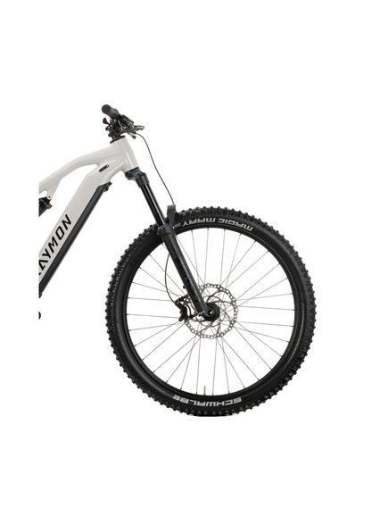 Bicicleta Electrica Raymon Full Suspension Trailray 150 2025 - 29 Inch, S, Alb - Deore