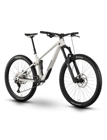 Bicicleta Full Suspension Raymon Rokua 150 2025 - 29 inch, M, Alb - Deore
