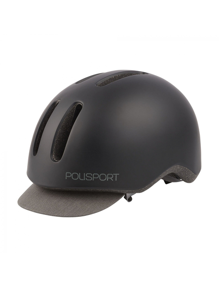 Casca Ciclism Urbana Polisport Commuter - 58-61 cm, L, Negru