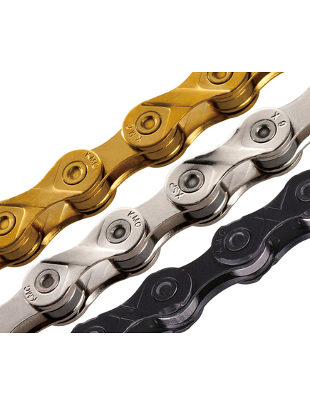 Lant Bicicleta KMC X9 - 1/2 x 11/128 inch, 114 Zale, 9 Viteze, Argintiu-Gri