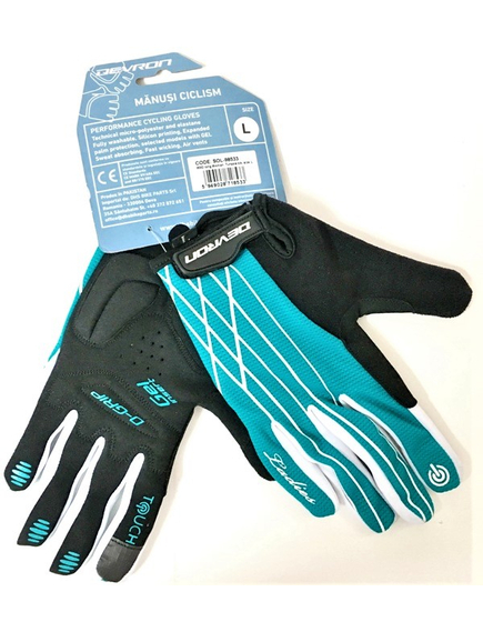 Manusi Ciclism Devron 9582 Ladies Touch D-Grip - M, Turcoaz