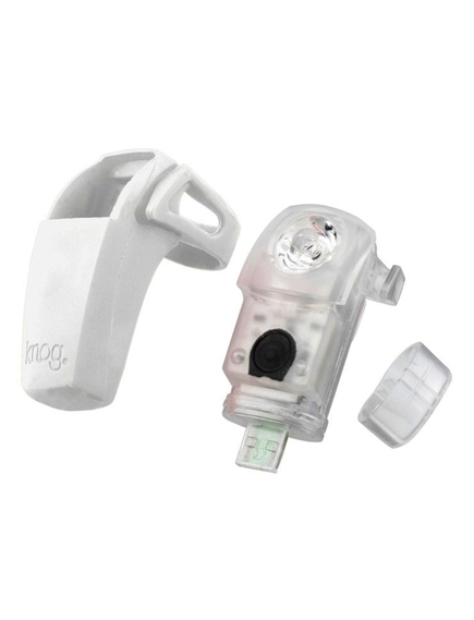 Stop Spate Bicicleta Knog Boomer Usb - Alb
