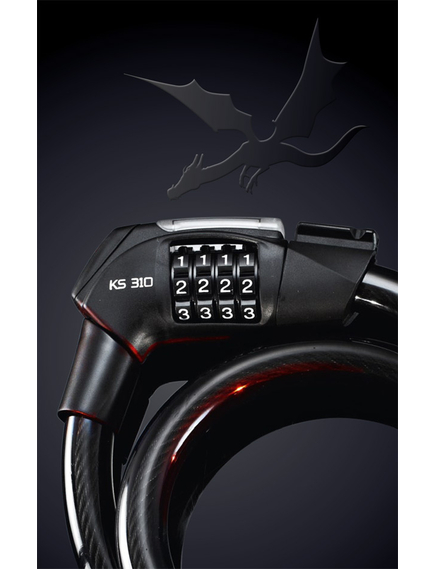 Antifurt Bicicleta Trelock Ks 310/100 Dragon - Negru