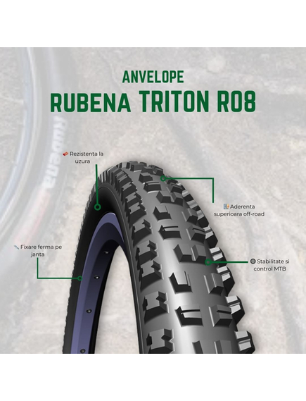 Anvelopa Bicicleta Rubena 26 x 2,25 57-559 R08 TRITON