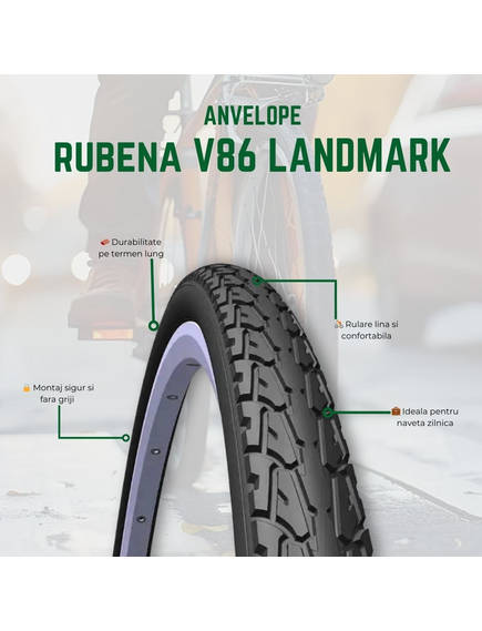 Anvelopa Bicicleta Rubena 700 x 38C 40-622 V86 LANDMARK