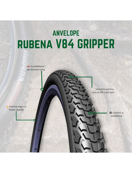 Anvelopa Bicicleta Rubena w/o alternative size 35-622 V84 GRIPPER