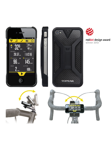 Husa Smartphone Bicicleta Topeak Ridecase Iphone 4, Negru