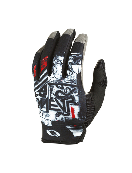 Manusi Ciclism O'Neal Mayhem Scarz V.22 - S/8, Negru-Alb-Rosu