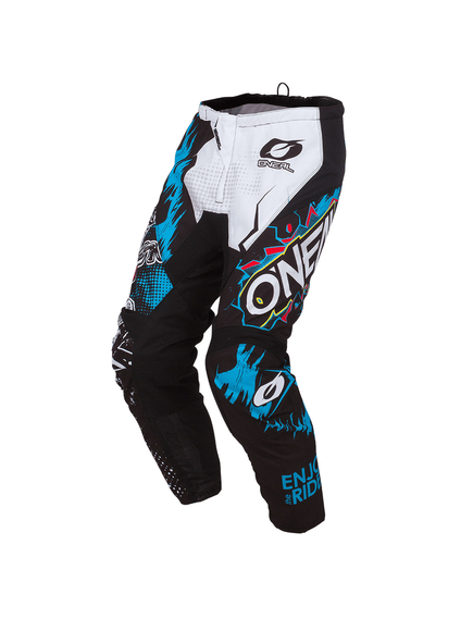 Pantaloni ciclism copii O'Neal Element Villain - 24 (8/10), Alb-Negru