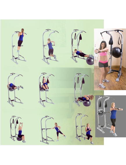 Aparat Fitness Multifunctional Power Tower Dhs 051 - Gri