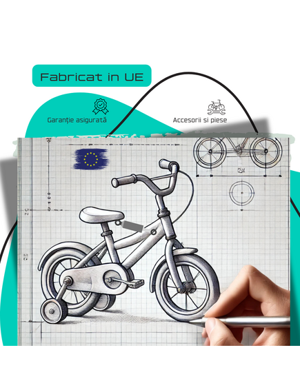 Bicicleta Copii DHS Dino - 20 Inch, Negru