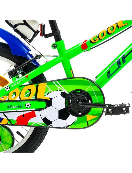 Bicicleta Copii DHS Football - 18 Inch, Verde