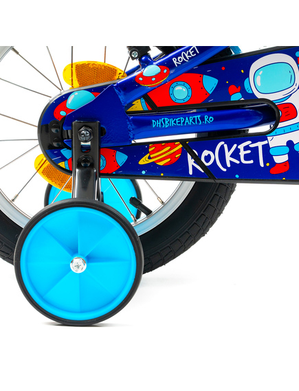 Bicicleta Copii DHS Rocket - 14 Inch, Albastru
