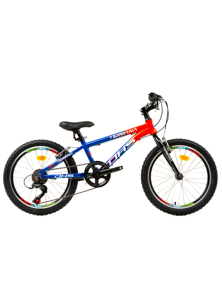 Bicicleta Copii Dhs Terrana 2023 - 20 Inch, Albastru/Rosu