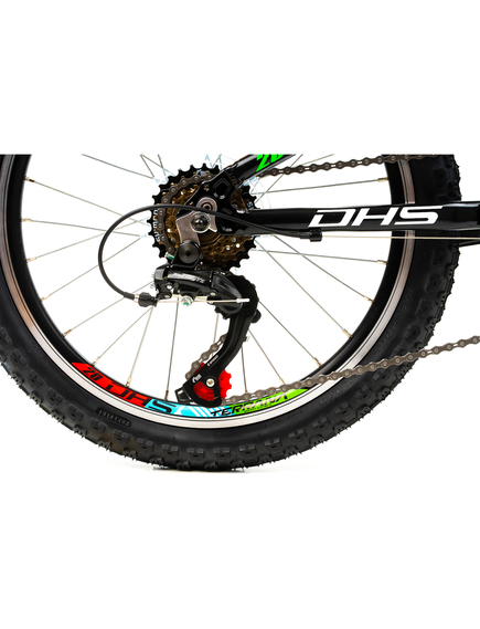 Bicicleta Copii Dhs Terrana 2023 - 20 Inch, Negru/Verde Bicicleta Copii Dhs Terrana 2023 - 20 Inch, Negru/Verde