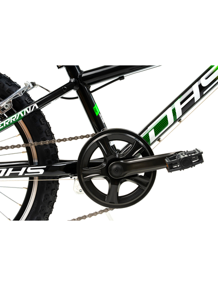 Bicicleta Copii Dhs Terrana 2023 - 20 Inch, Negru/Verde Bicicleta Copii Dhs Terrana 2023 - 20 Inch, Negru/Verde