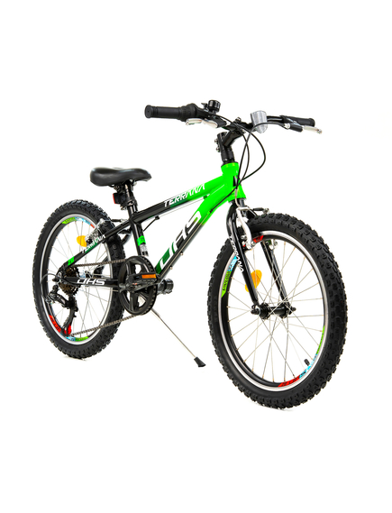 Bicicleta Copii Dhs Terrana 2023 - 20 Inch, Negru/Verde Bicicleta Copii Dhs Terrana 2023 - 20 Inch, Negru/Verde