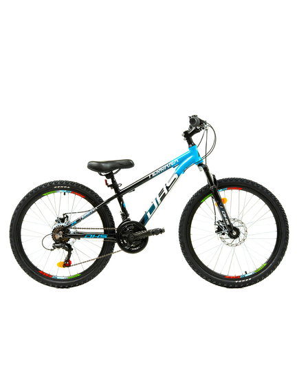 Bicicleta Copii Dhs Terrana 2423 - 24 Inch, Negru/Albastru