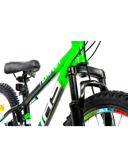 Bicicleta Copii Dhs Terrana 2423 - 24 Inch, Negru/Verde
