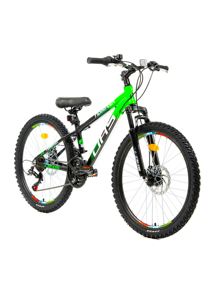 Bicicleta Copii Dhs Terrana 2423 - 24 Inch, Negru/Verde