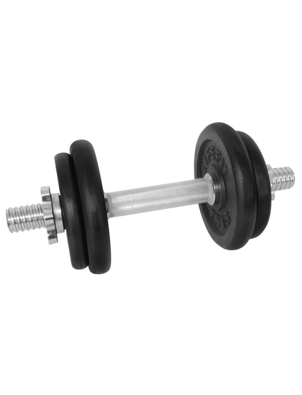 Gantera - 10 Kg, Set 4 Discuri, Negru-Argintiu