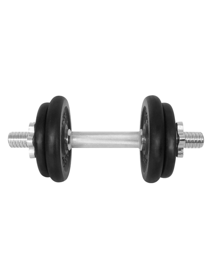 Gantera - 10 Kg, Set 4 Discuri, Negru-Argintiu Gantera - 10 Kg, Set 4 Discuri, Negru-Argintiu