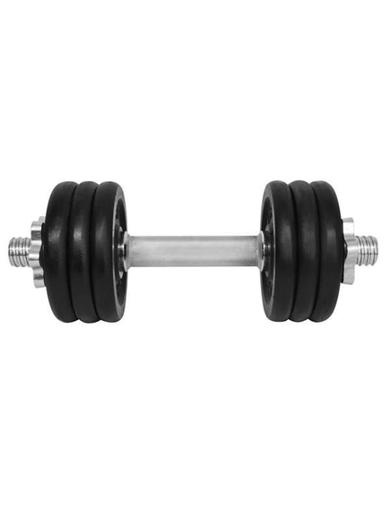 Gantera - 11 Kg, Set 6 Discuri, Negru-Argintiu