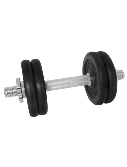 Gantera - 12 Kg, Set 4 Discuri, Negru-Argintiu