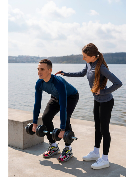 Gantera - 12 Kg, Set 4 Discuri, Negru-Argintiu Gantera - 12 Kg, Set 4 Discuri, Negru-Argintiu