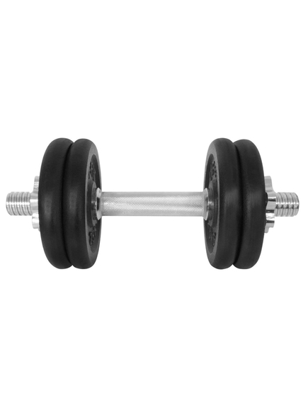 Gantera - 12 Kg, Set 4 Discuri, Negru-Argintiu Gantera - 12 Kg, Set 4 Discuri, Negru-Argintiu