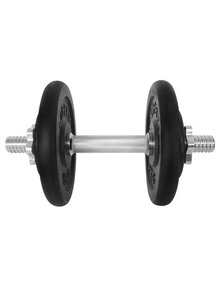 Gantera - 14 Kg, Set 4 Discuri, Negru-Argintiu