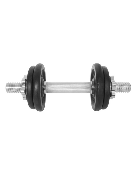 Gantera - 7 Kg, Set 4 Discuri, Negru-Argintiu