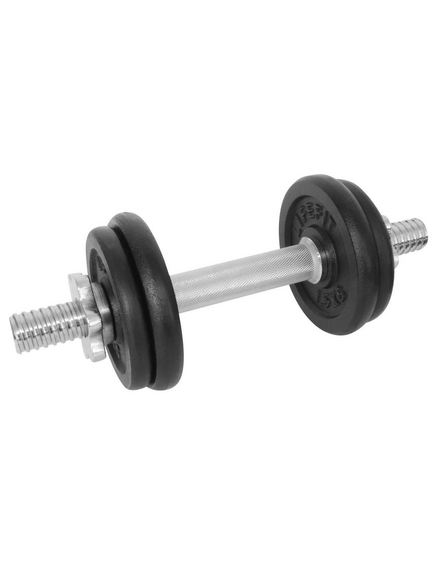 Gantera - 7 Kg, Set 4 Discuri, Negru-Argintiu