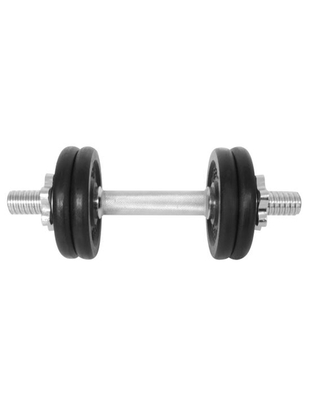 Gantera - 8 Kg, Set 4 Discuri, Negru-Argintiu