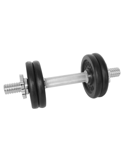 Gantera - 8 Kg, Set 4 Discuri, Negru-Argintiu Gantera - 8 Kg, Set 4 Discuri, Negru-Argintiu