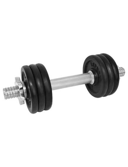 Gantera - 8 Kg, Set 6 Discuri, Negru-Argintiu