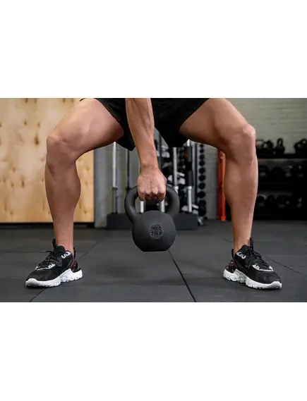 Kettlebell Vinil - 20 Kg, Negru-Rosu