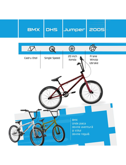 Bicicleta Copii Bmx Jumper 2005 - 20 Inch, Argintiu
