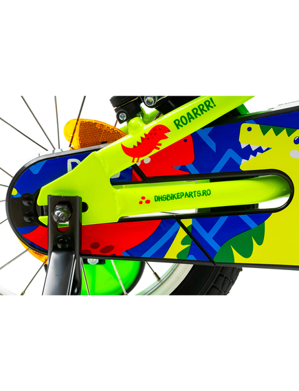 Bicicleta Copii DHS Dino - 14 Inch, Verde