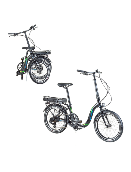Bicicleta Electrica Pliabila Devron 20122 - 20 Inch, S, Negru