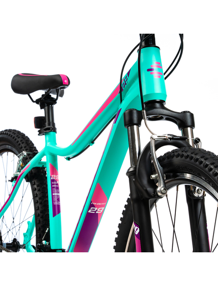 Bicicleta MTB Colinelli COL22, Marimea M, 29 inch, Turcoaz, Schimbator Shimano, 21 Viteze, Cadru Aluminiu, Frane V - Brake