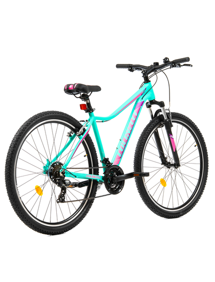 Bicicleta MTB Colinelli COL22, Marimea M, 29 inch, Turcoaz, Schimbator Shimano, 21 Viteze, Cadru Aluminiu, Frane V - Brake