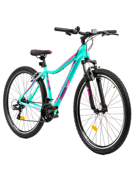 Bicicleta MTB Colinelli COL22, Marimea M, 29 inch, Turcoaz, Schimbator Shimano, 21 Viteze, Cadru Aluminiu, Frane V - Brake